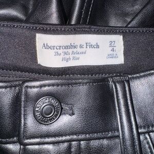 A&F 90s Relaxed High Rise Leather Pants